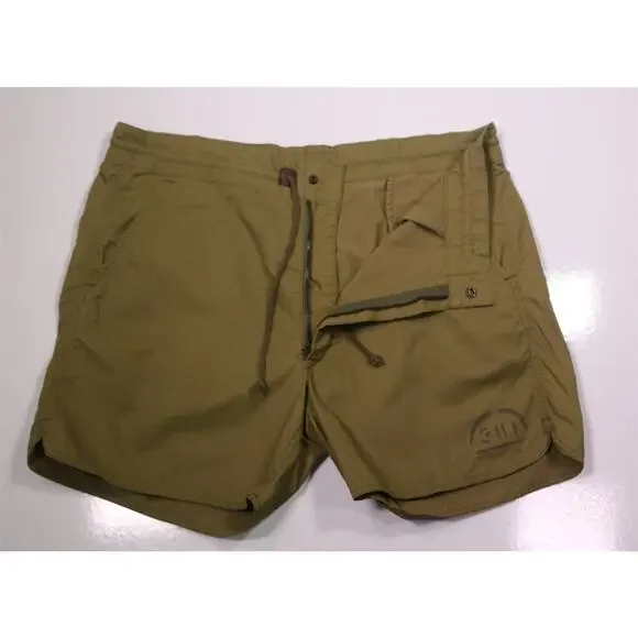 RRL Double RL Ralph Lauren Cotton-Nylon Military Green Herringbone Trunks 40 - Picture 6 of 9